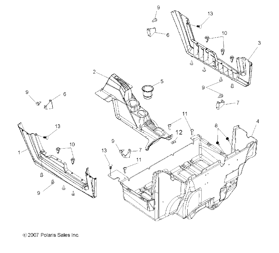 Part Number : 5436610-070 FLOOR  MAIN BLK