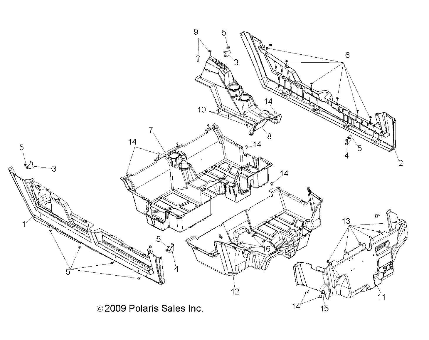 Part Number : 5438399-070 FLOOR-LOWER BLK