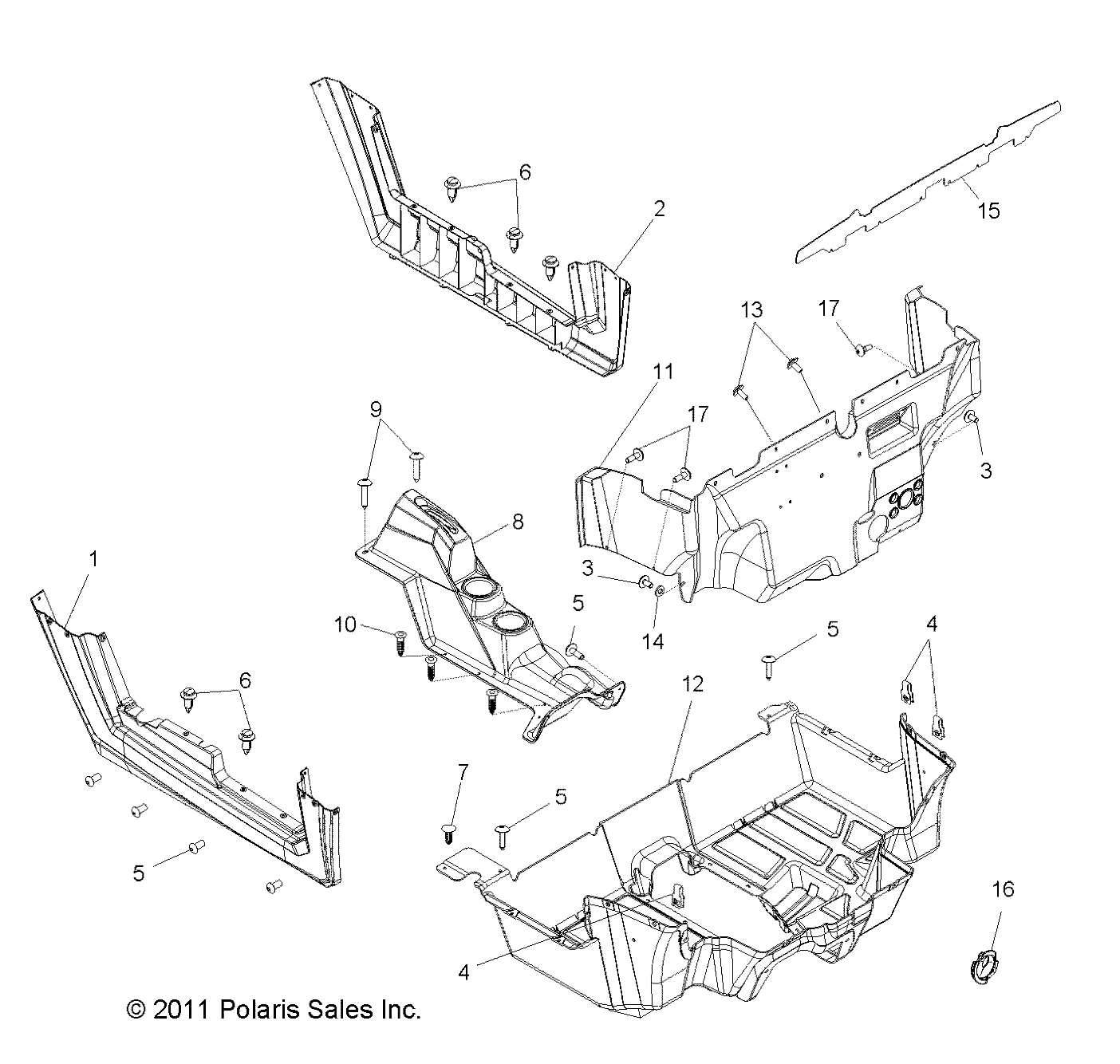 Part Number : 5453192-070 FLOOR-UPPER BLK