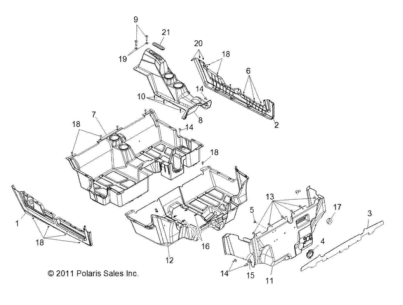 Foto diagrama Polaris que contem a peça 5414200