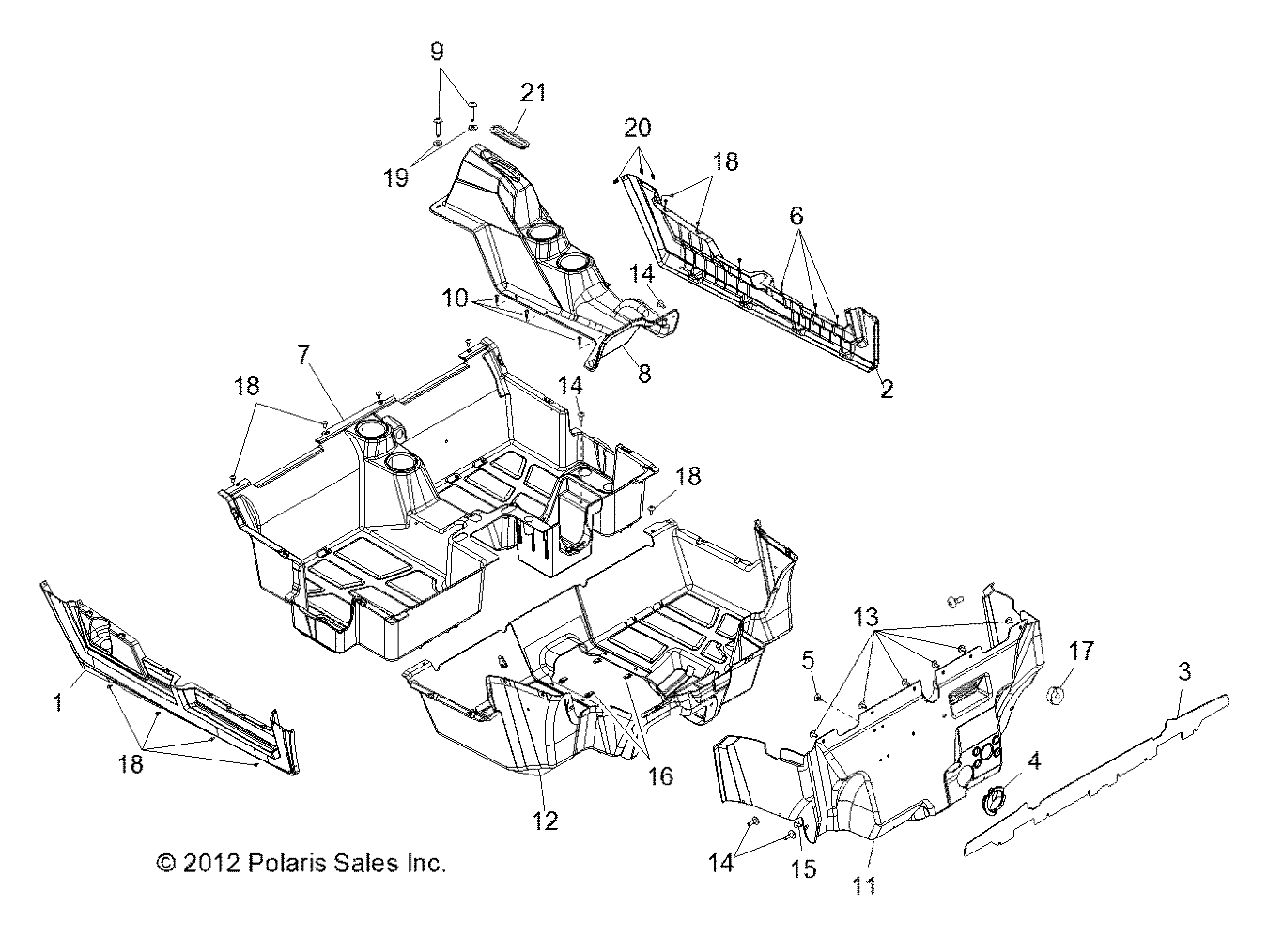 Part Number : 5450013-070 FLOOR-REAR INTL PB BLK