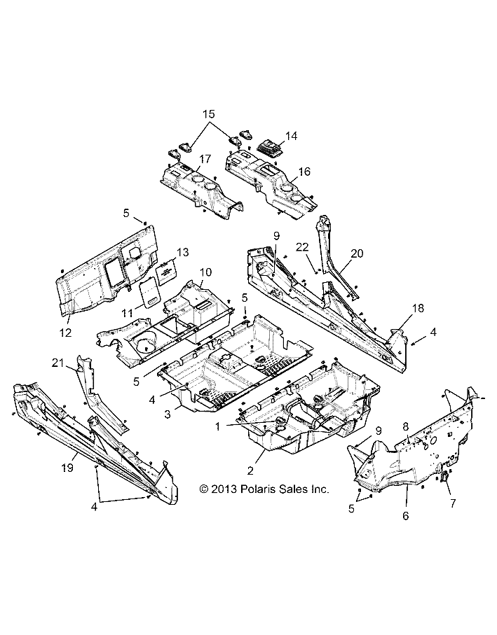 Part Number : 5439769-070 FLOOR-MAIN BLK