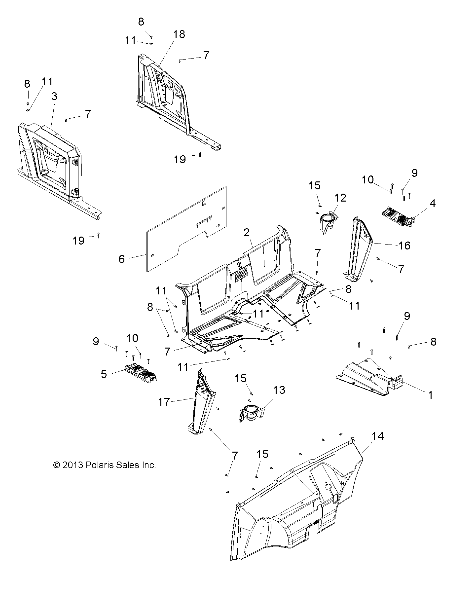 Part Number : 5438694-070 FLOOR  RIGHT  GLOSS BLACK