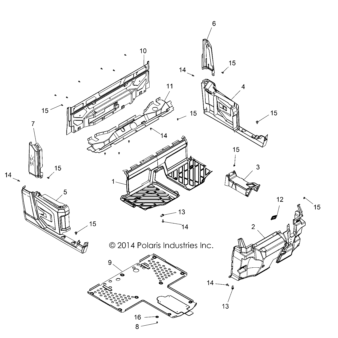 Foto diagrama Polaris que contem a peça 5439007-070