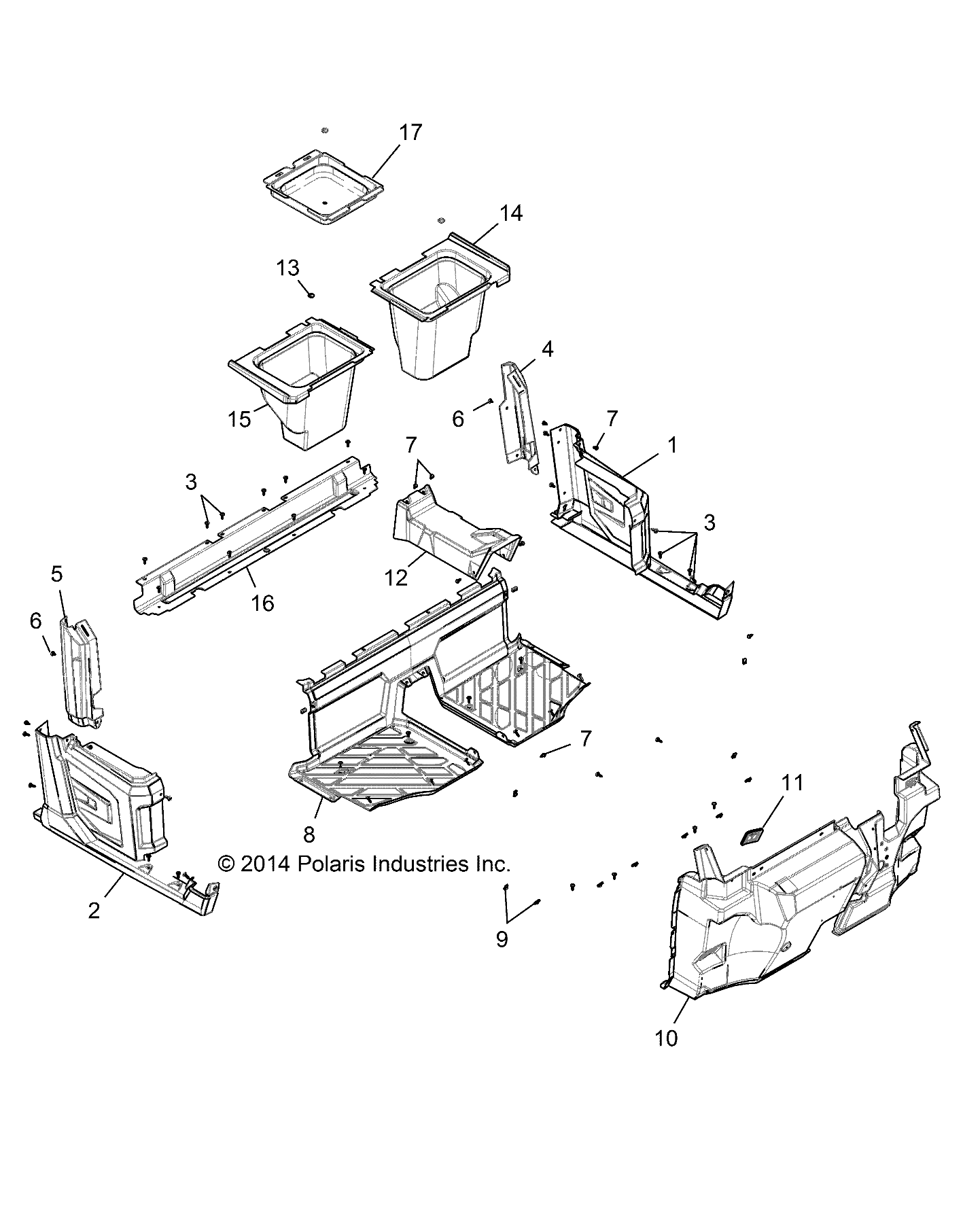 Foto diagrama Polaris que contem a peça 5450350-070