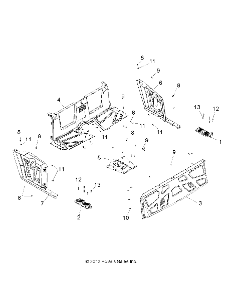 Part Number : 5438478-070 FLOOR-TRIMMED REAR CREW BLK