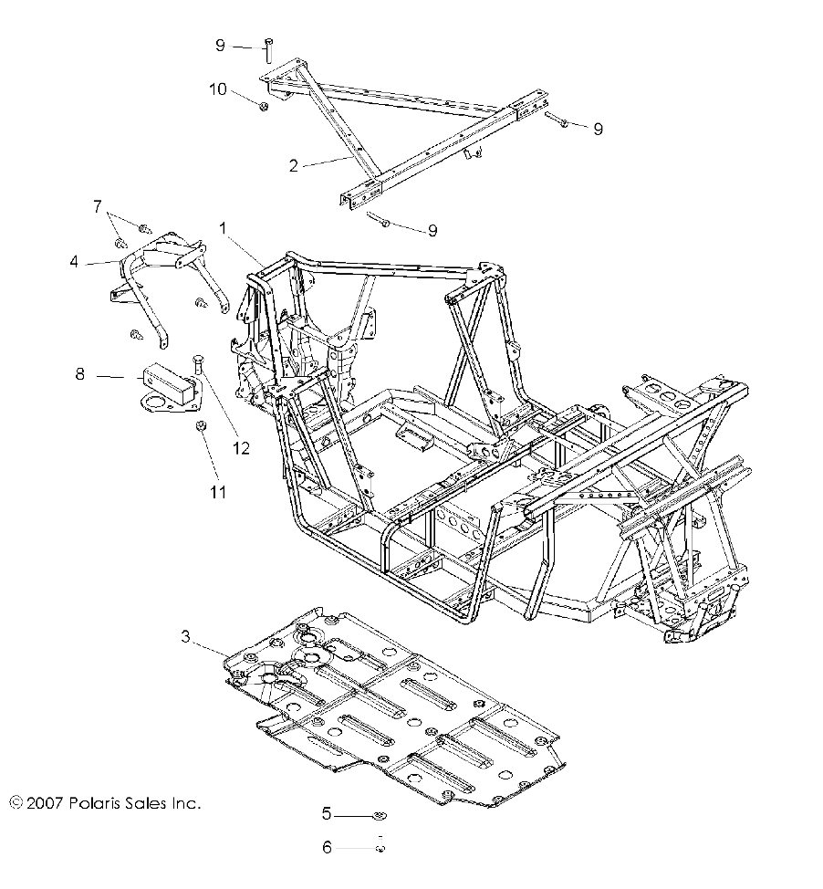 Foto diagrama Polaris que contem a peça 1015857-458