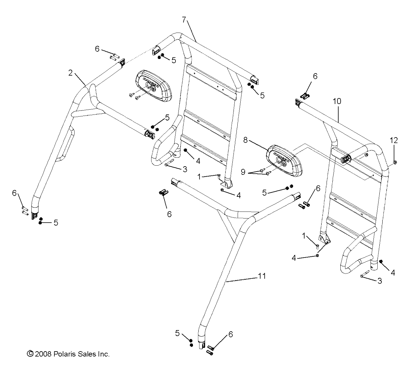 Part Number : 1016250-521 CAB FRAME WELD  FRONT  RIGHT