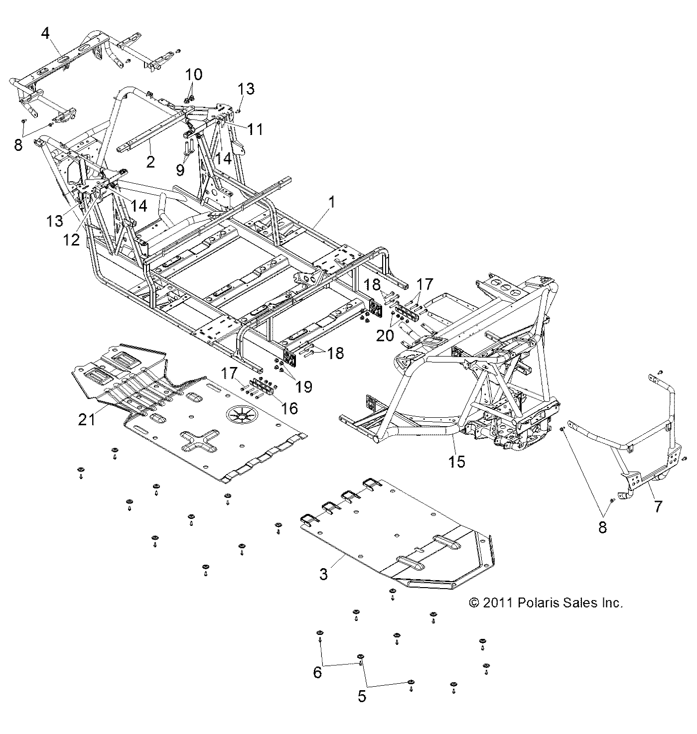 Foto diagrama Polaris que contem a peça 5255091-458