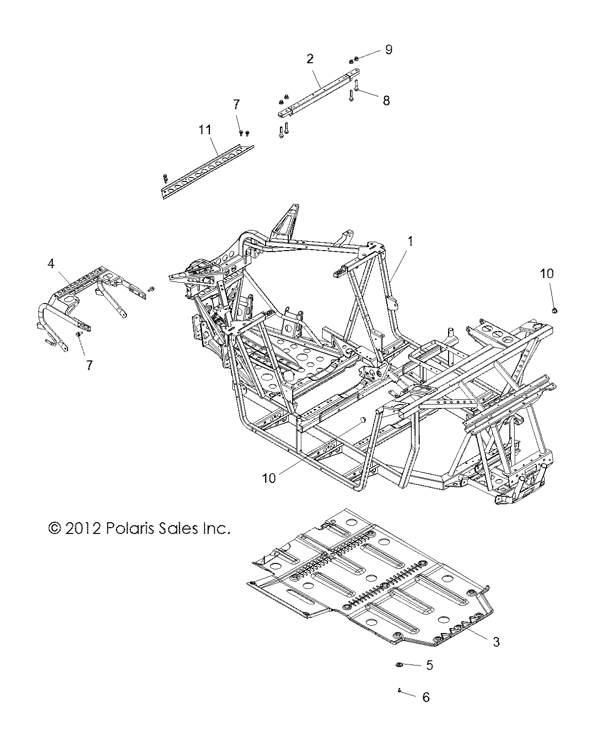 Foto diagrama Polaris que contem a peça 1018005-458