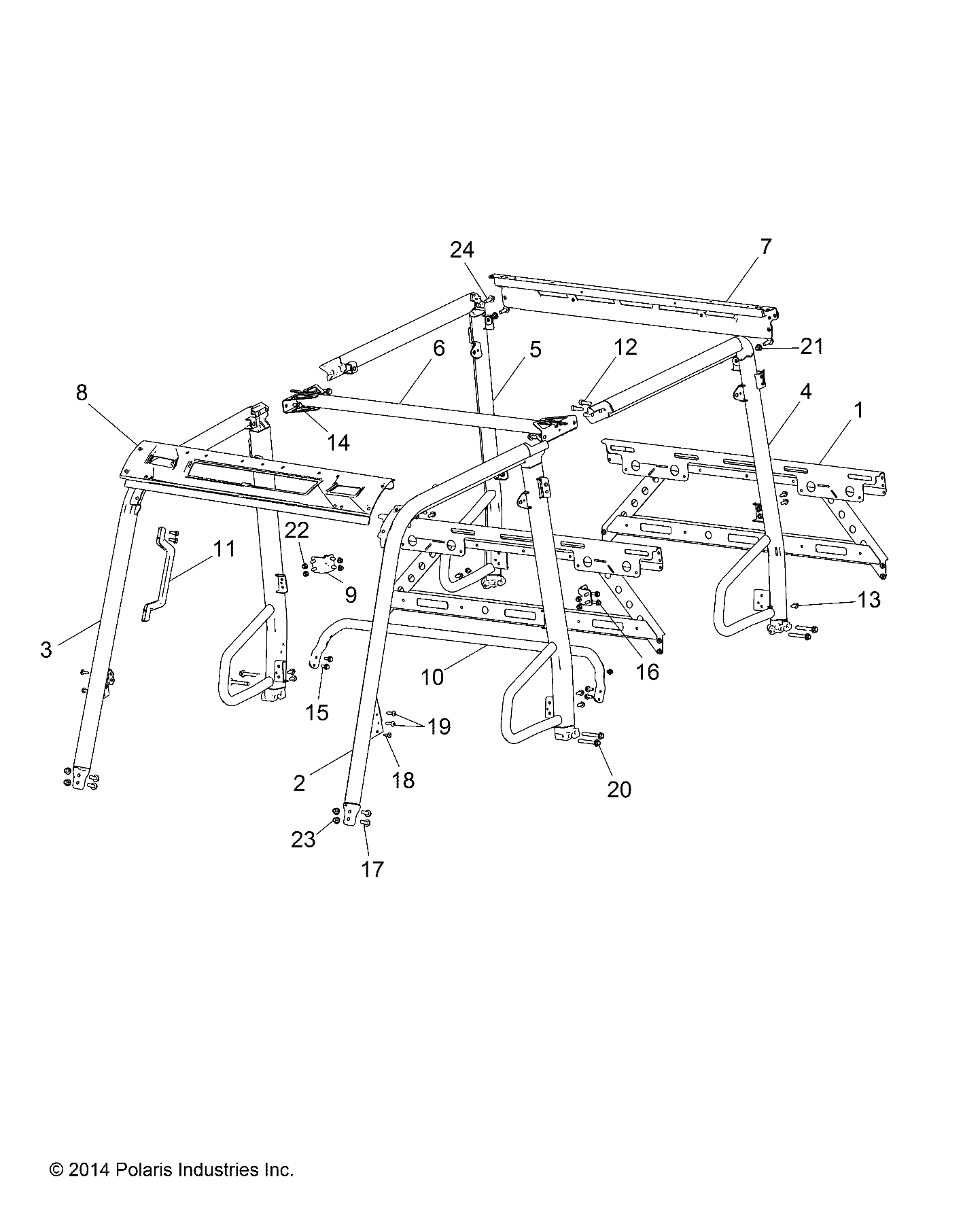 Part Number : 1020261-458 CAB FRAME WELD  REAR  LEFT  MT