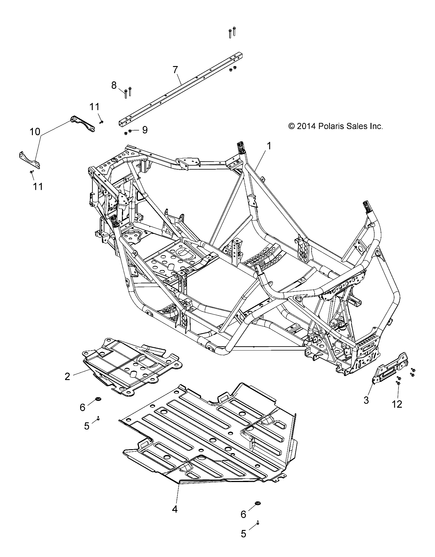 Foto diagrama Polaris que contem a peça 1021423-458