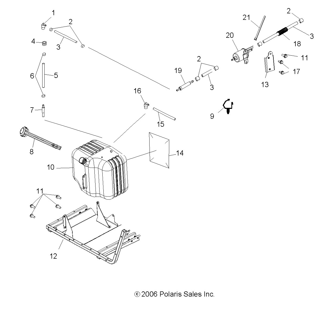 Foto diagrama Polaris que contem a peça 5433861