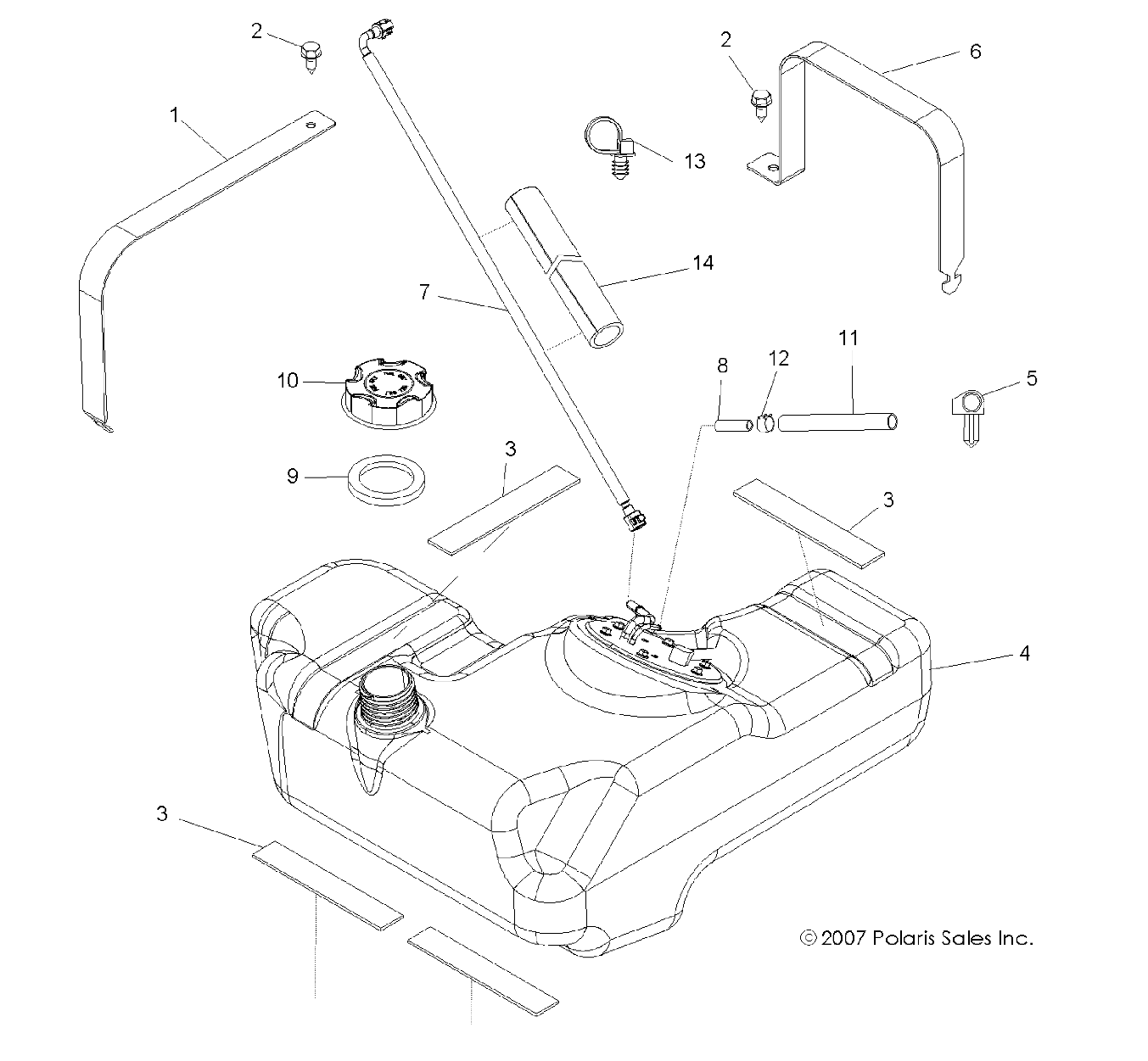 Foto diagrama Polaris que contem a peça 2520597