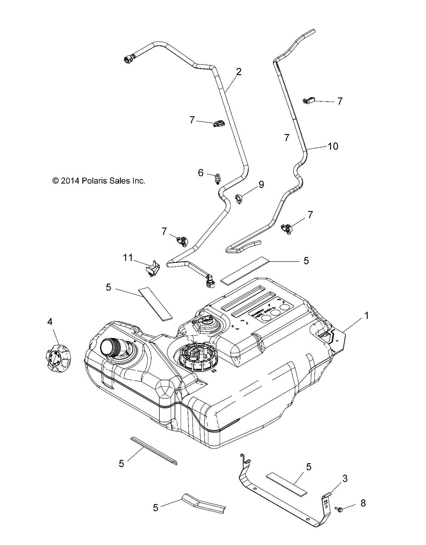 Part Number : 2521417 FUEL LINE ASSEMBLY