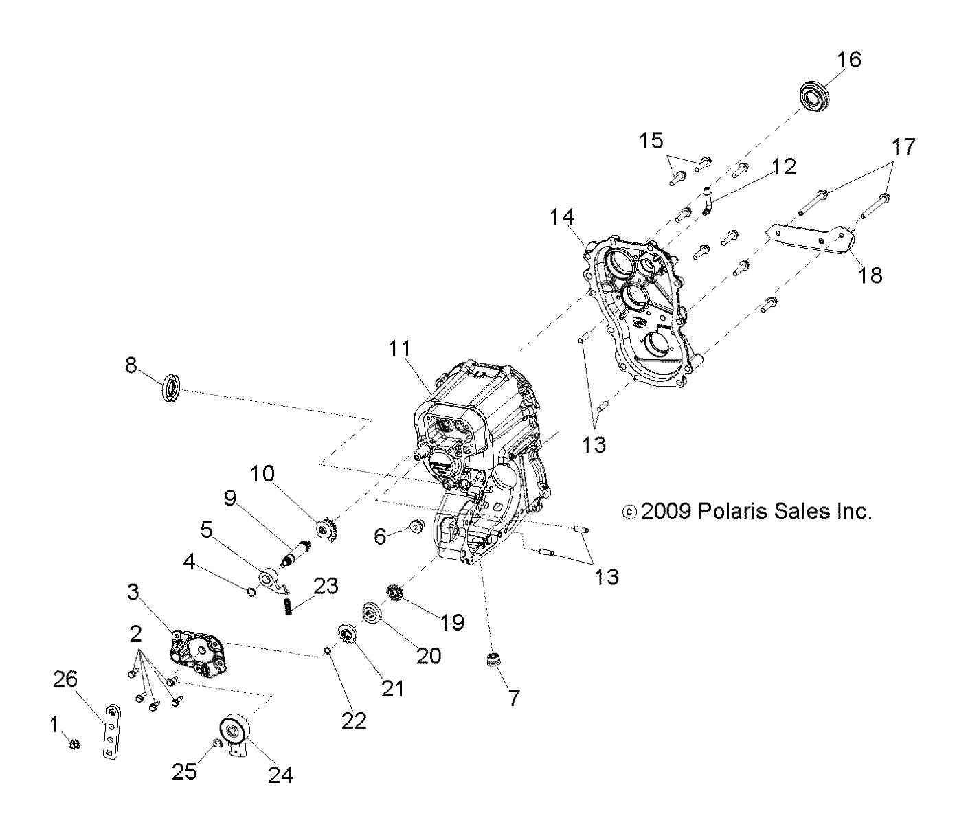 Foto diagrama Polaris que contem a peça 1332702