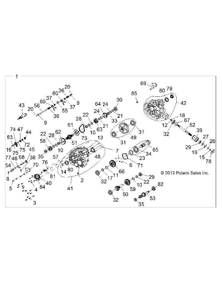 Foto diagrama Polaris que contem a peça 1333121