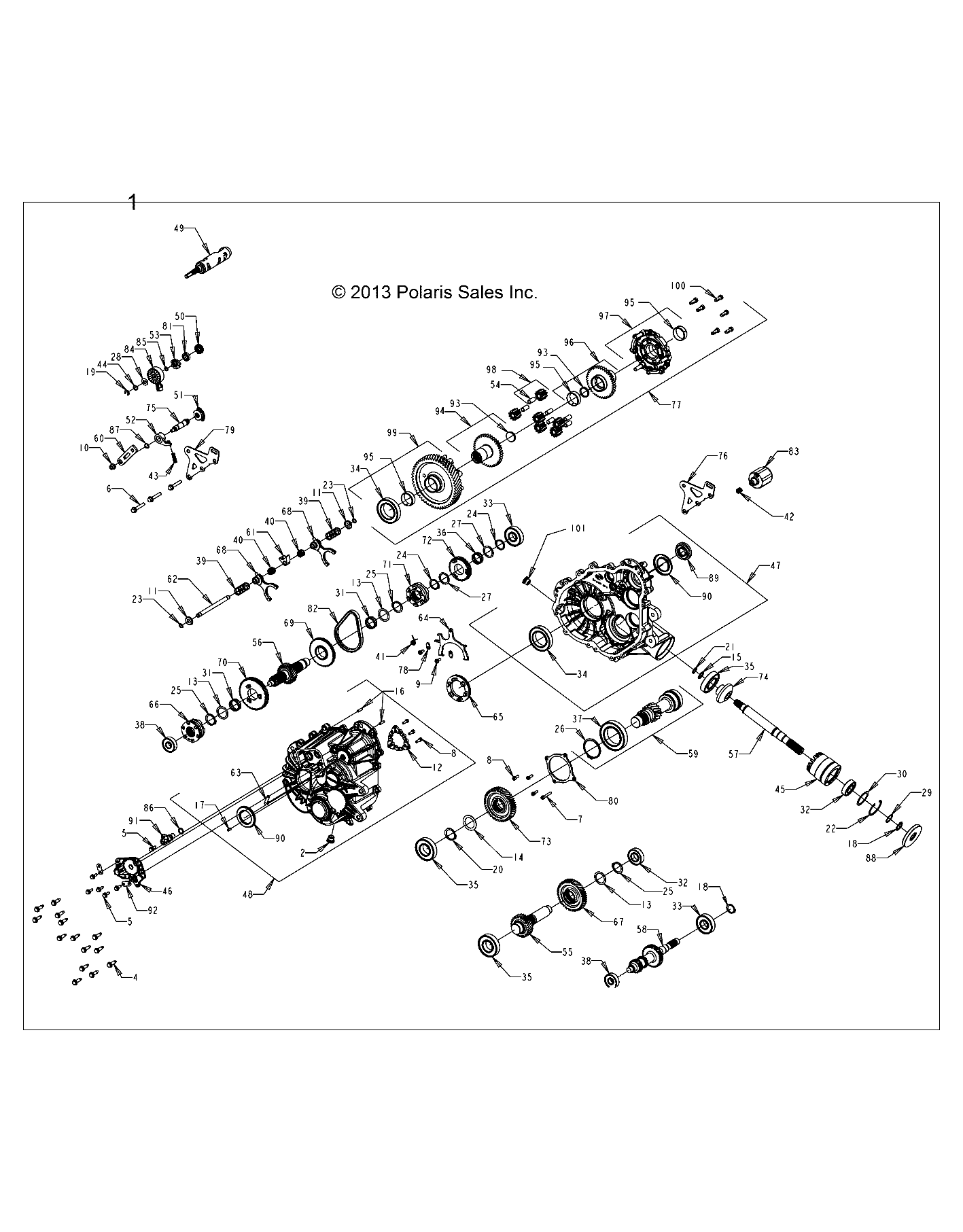 Part Number : 1333187 GEARCASE ASSEMBLY