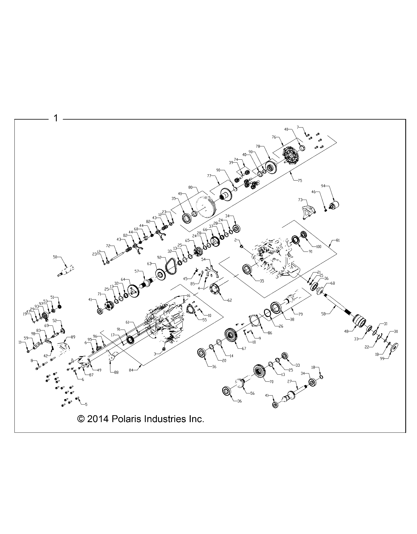 Part Number : 1333418 ASM-GEARCASE MAIN EBS