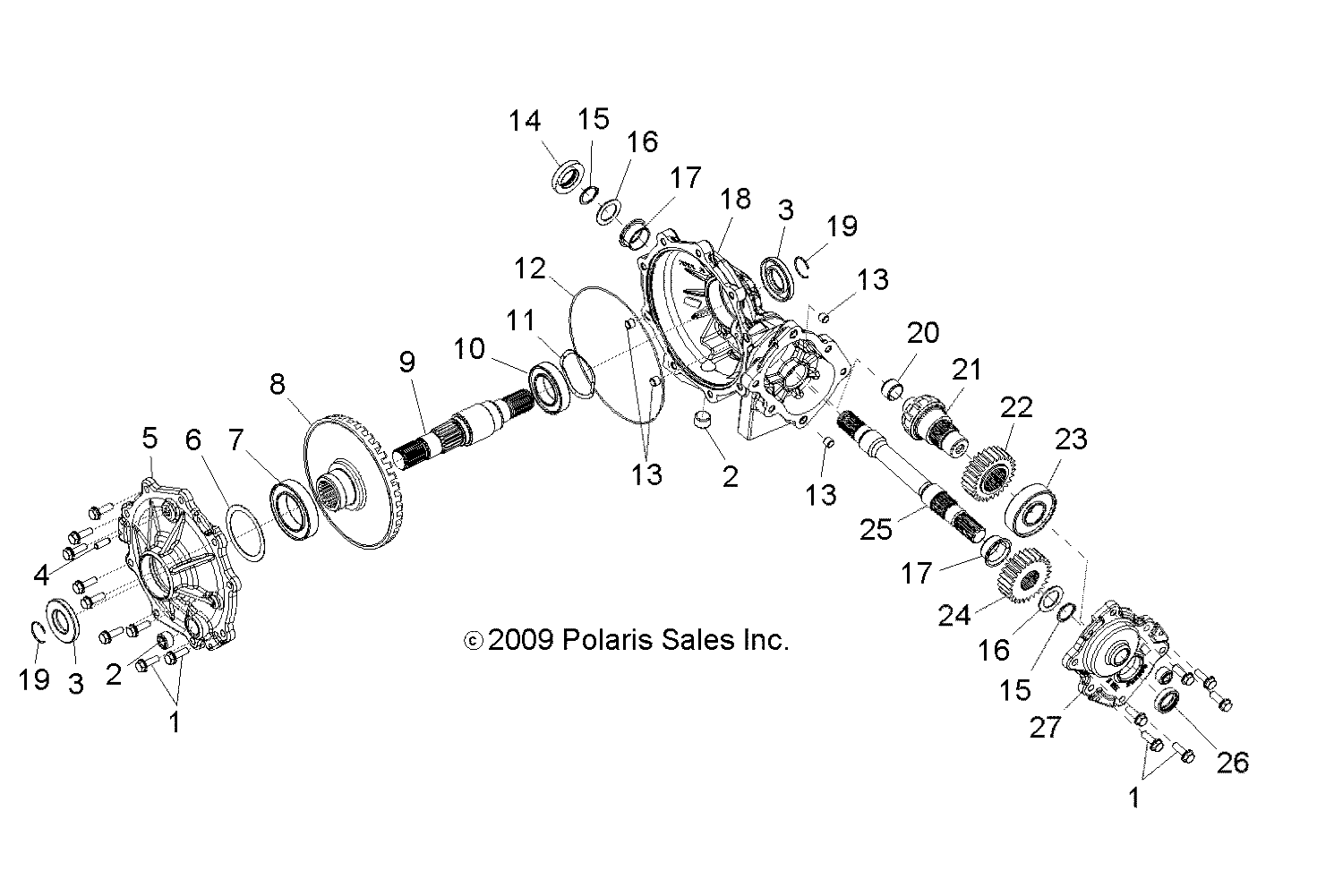 Part Number : 1332796 GEARCASE ASSEMBLY  MID   6 X 6