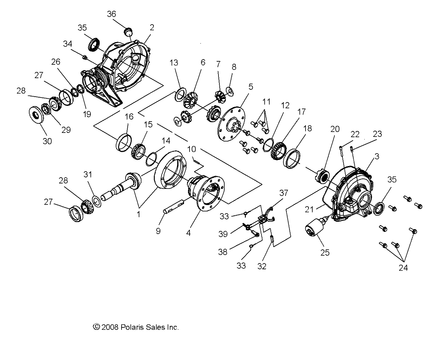 Foto diagrama Polaris que contem a peça 5134907