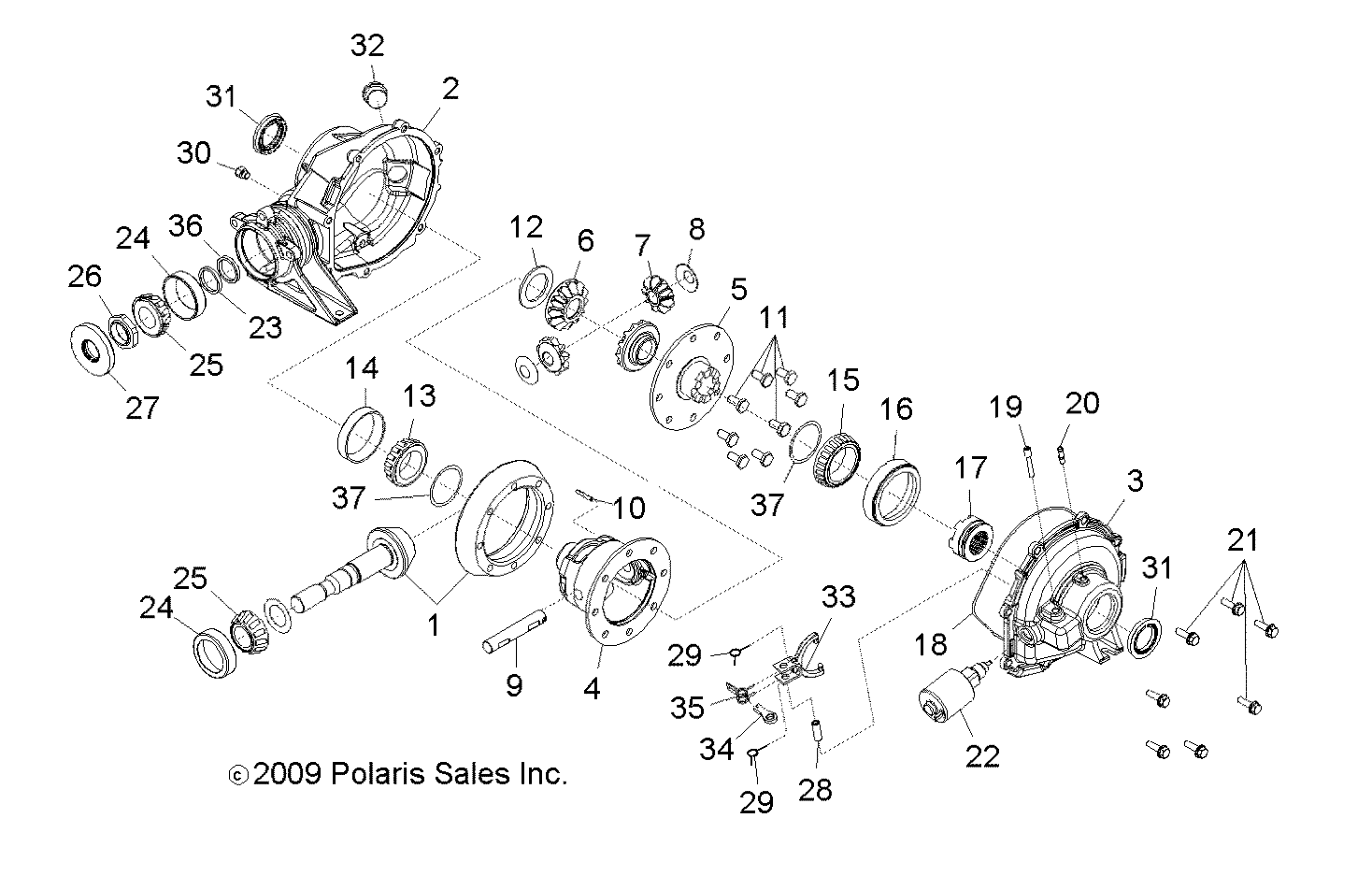 Foto diagrama Polaris que contem a peça 7042209