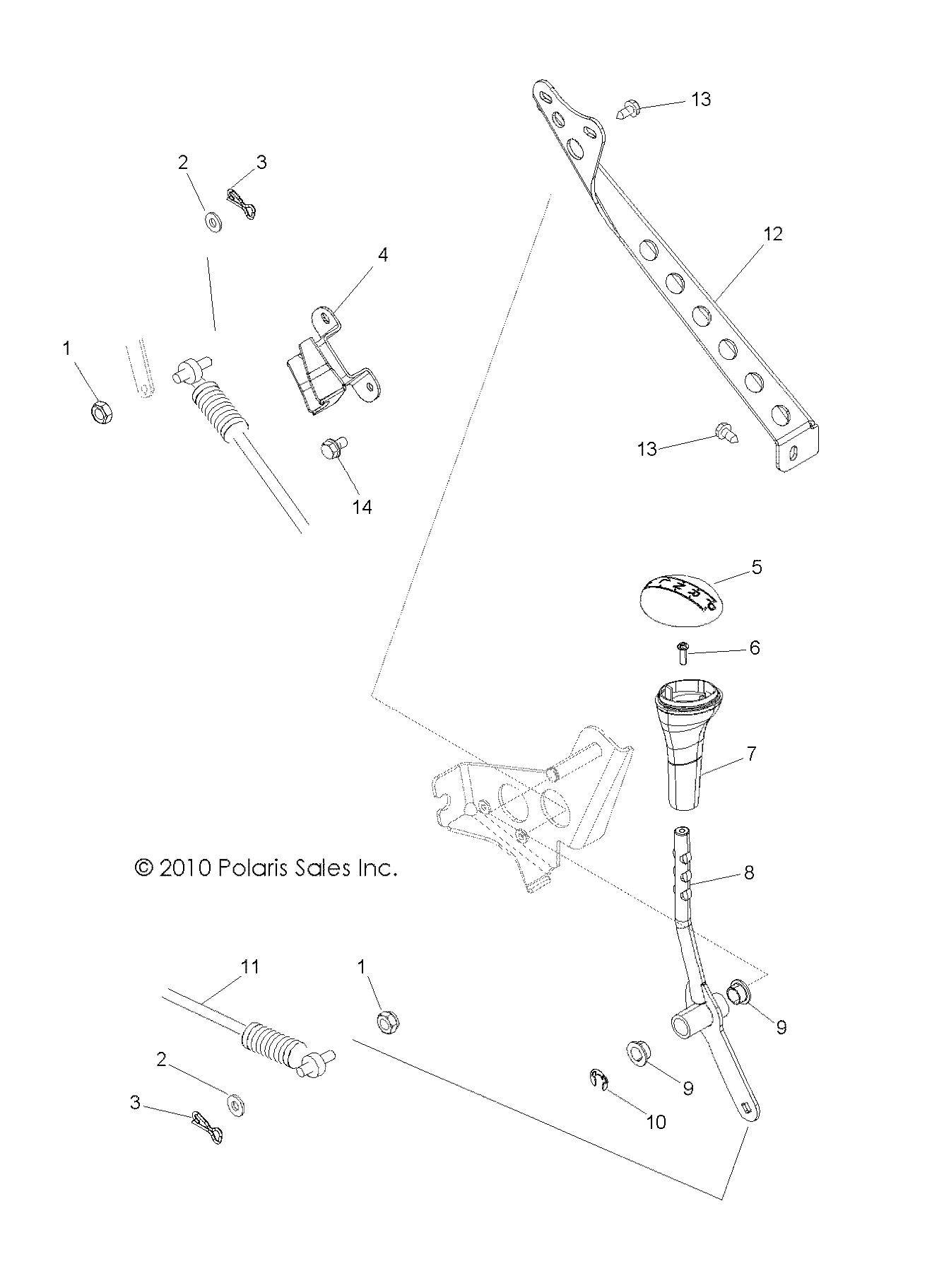 Part Number : 7081620 SHIFT CABLE