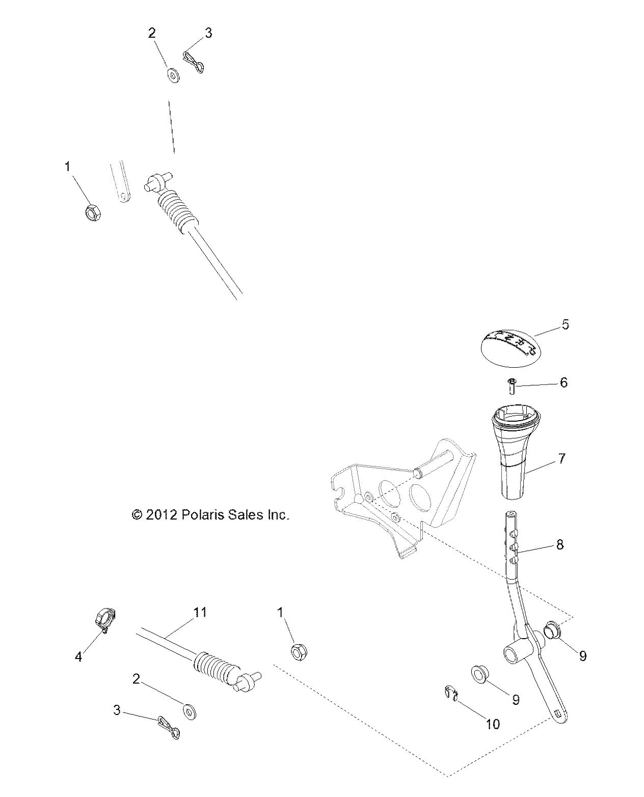 Foto diagrama Polaris que contem a peça 7081704