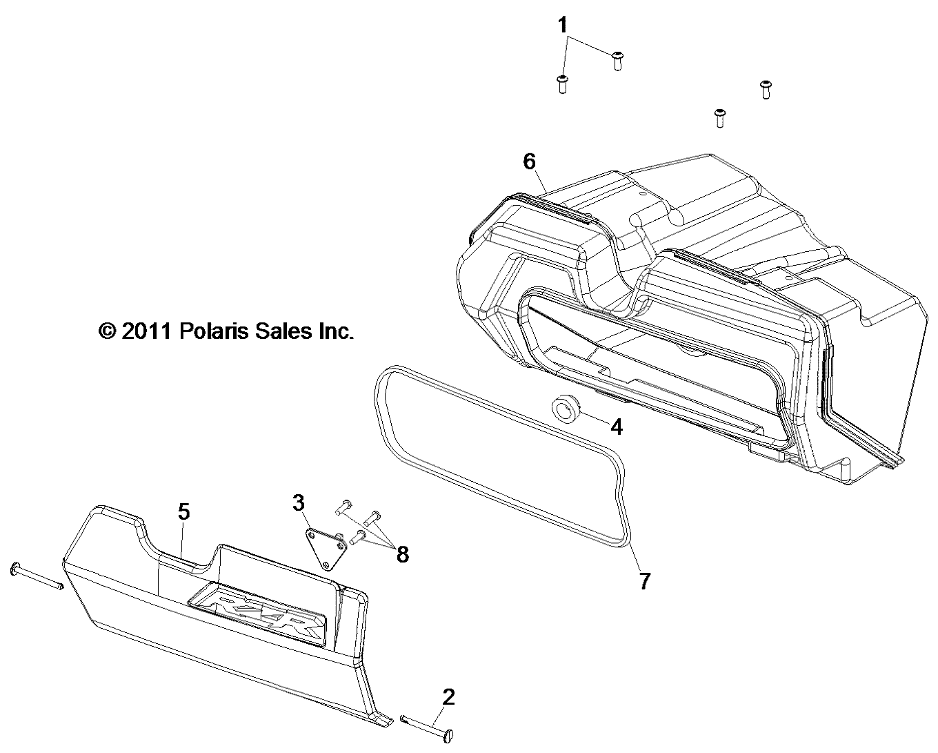 Part Number : 2634183-070 GLOVEBOX BIN ASSEMBLY  GLOSS B