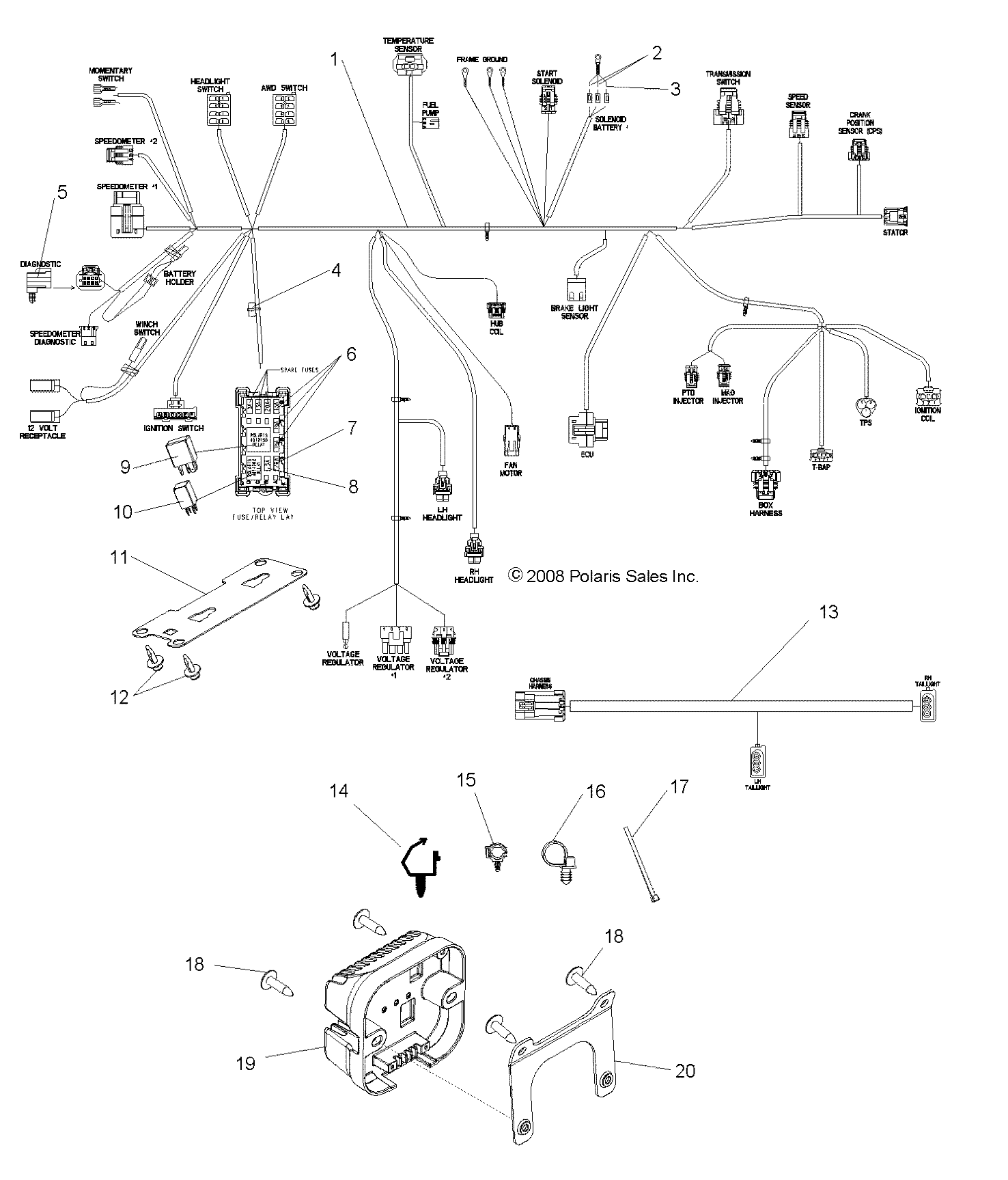 Part Number : 2411234 BOX HARNESS