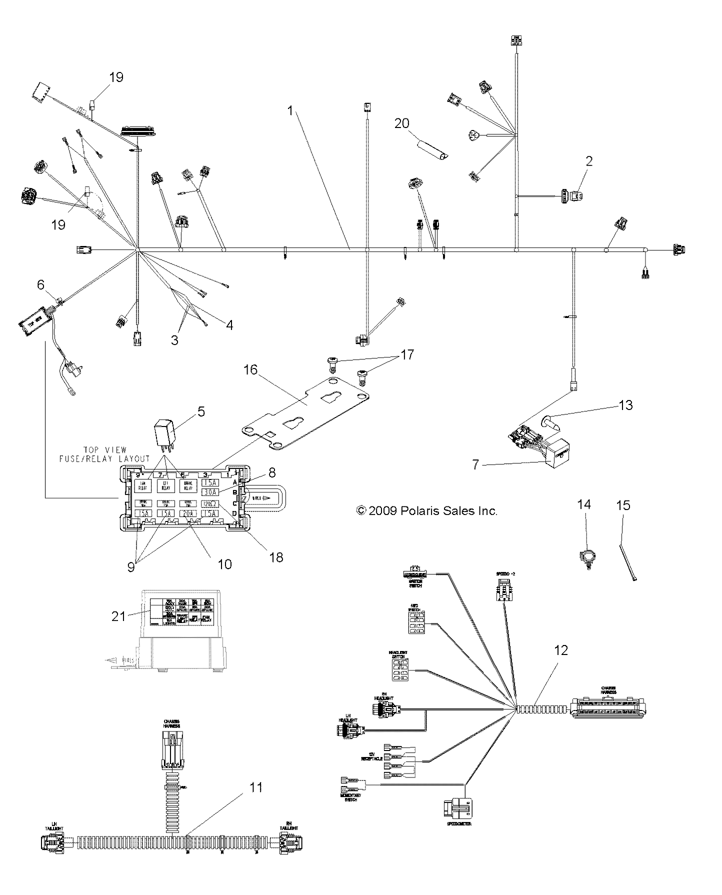 Foto diagrama Polaris que contem a peça 5251956