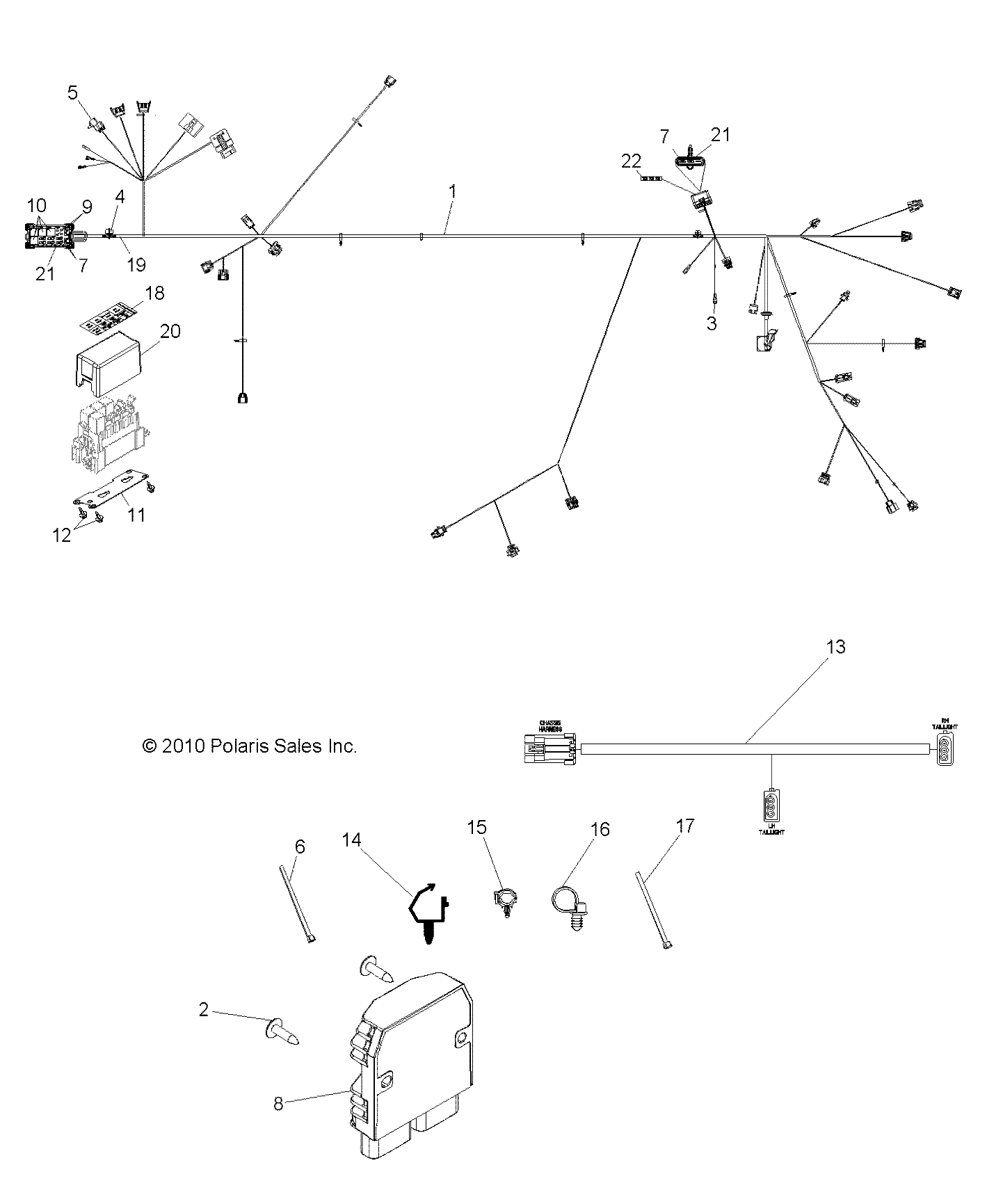 Foto diagrama Polaris que contem a peça 7176219