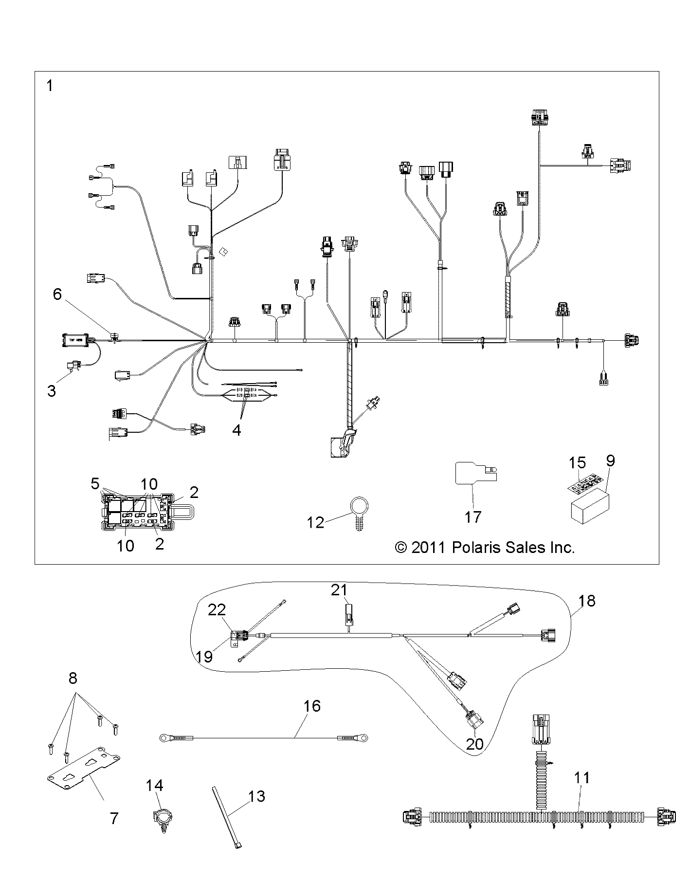 Part Number : 2411763 CHASSIS HARNESS  CREW