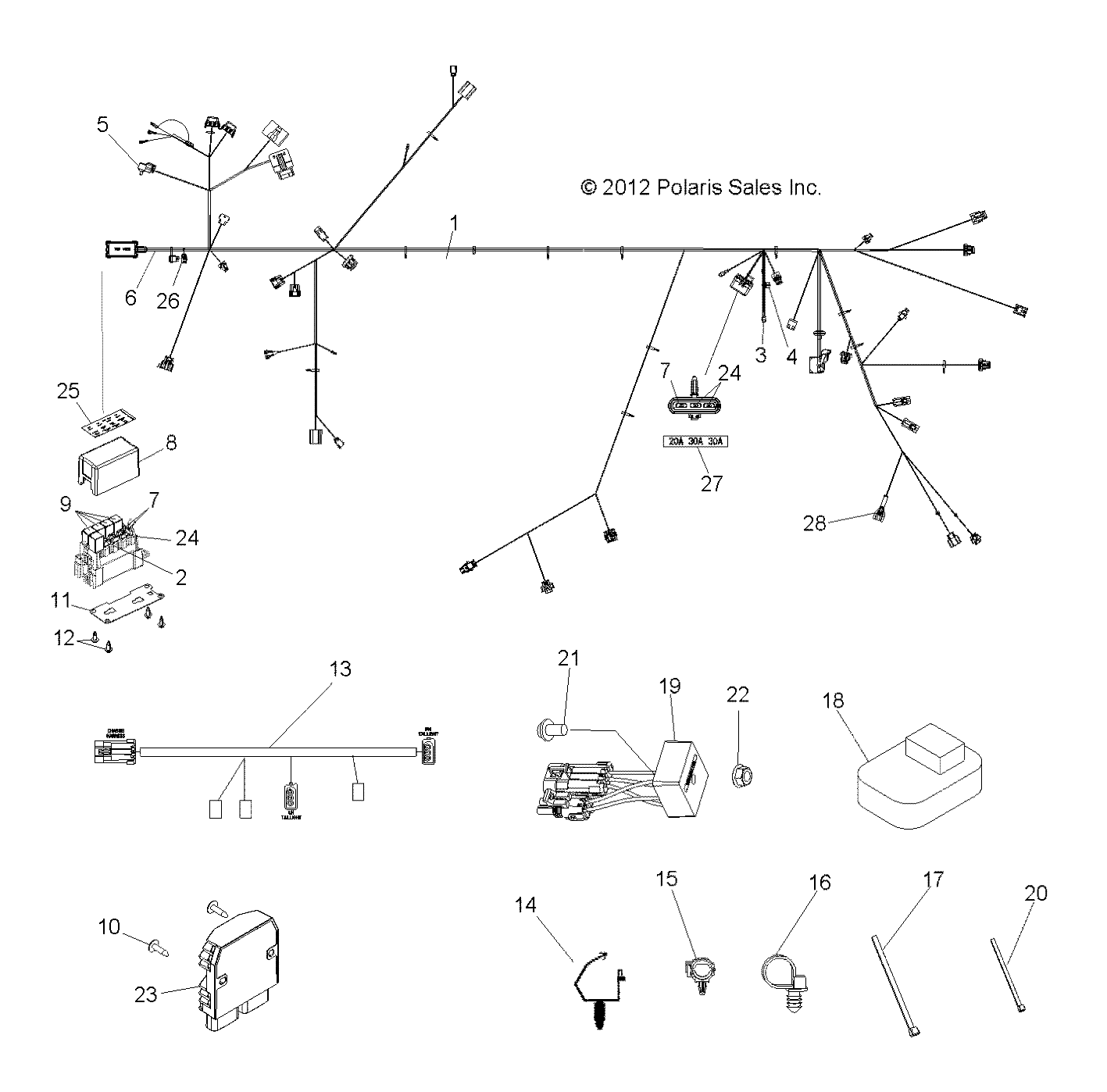 Foto diagrama Polaris que contem a peça 7518264