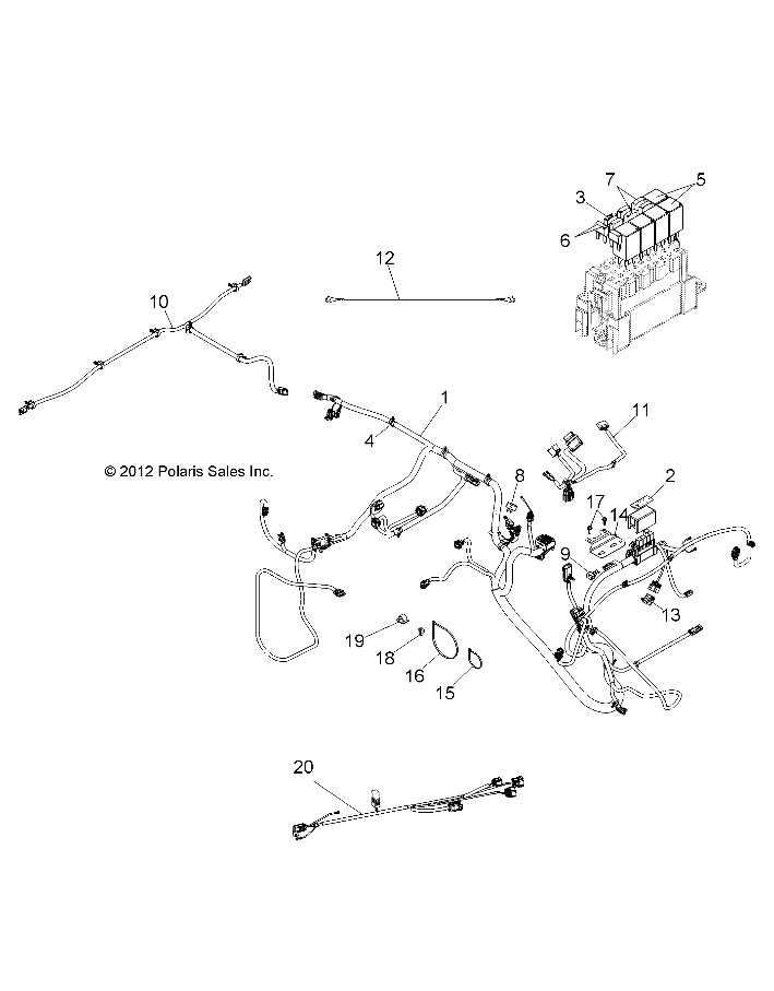 Foto diagrama Polaris que contem a peça 7177181
