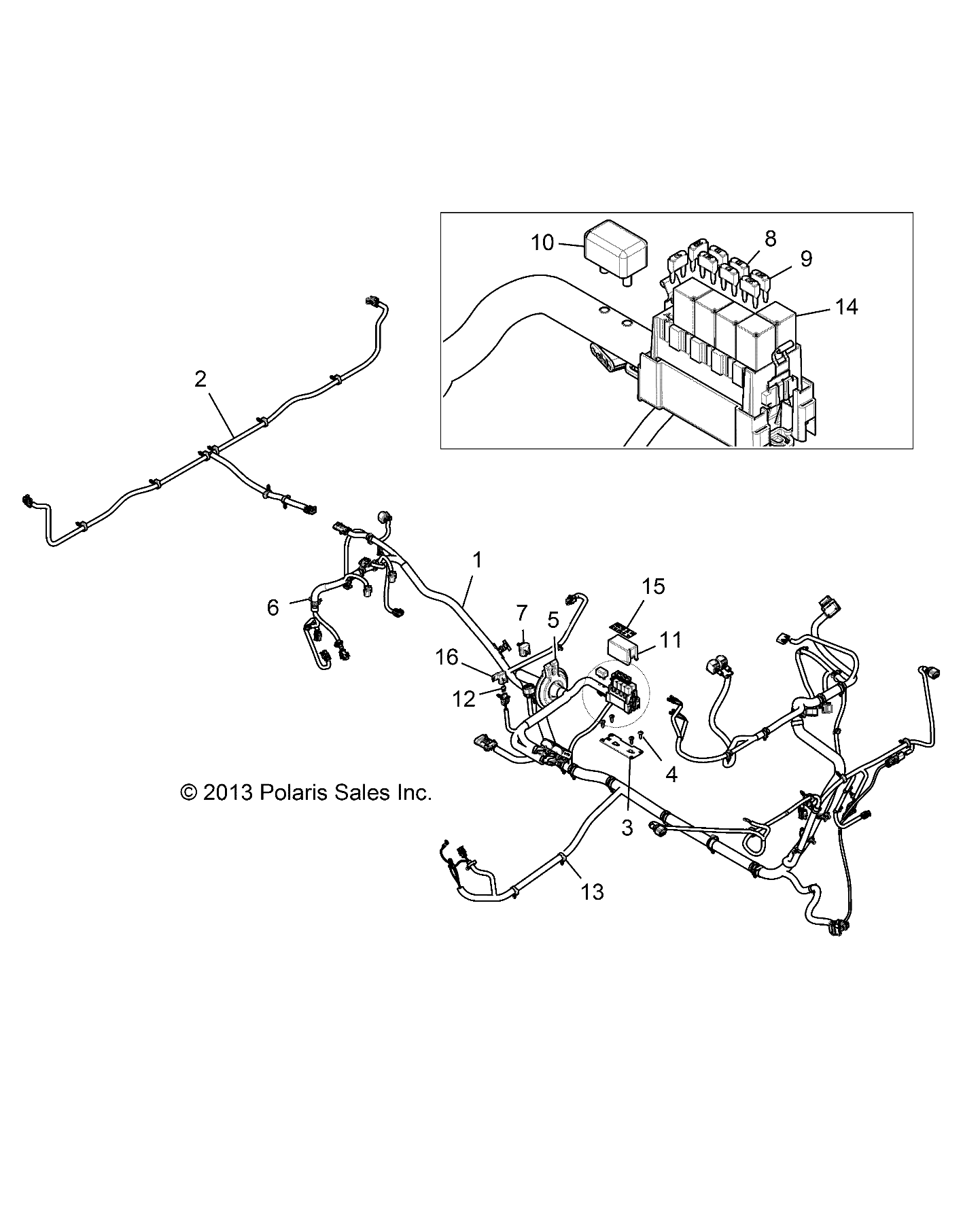 Part Number : 2412546 CHASSIS HARNESS  4X4