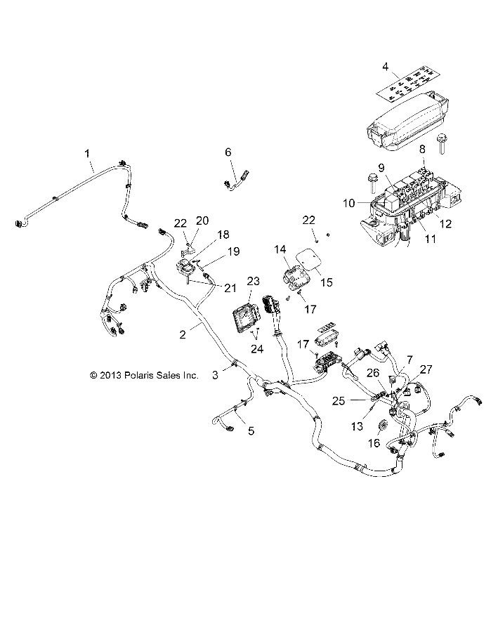 Foto diagrama Polaris que contem a peça 7179353