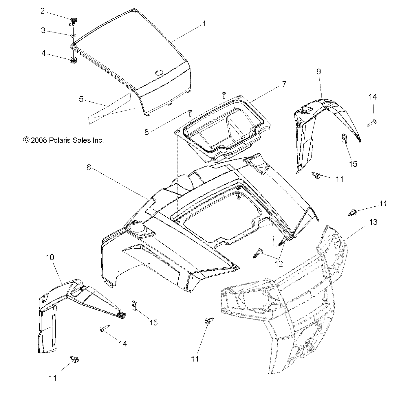 Part Number : 5437660-070 FENDER FLARE  FRONT  RIGHT  GL