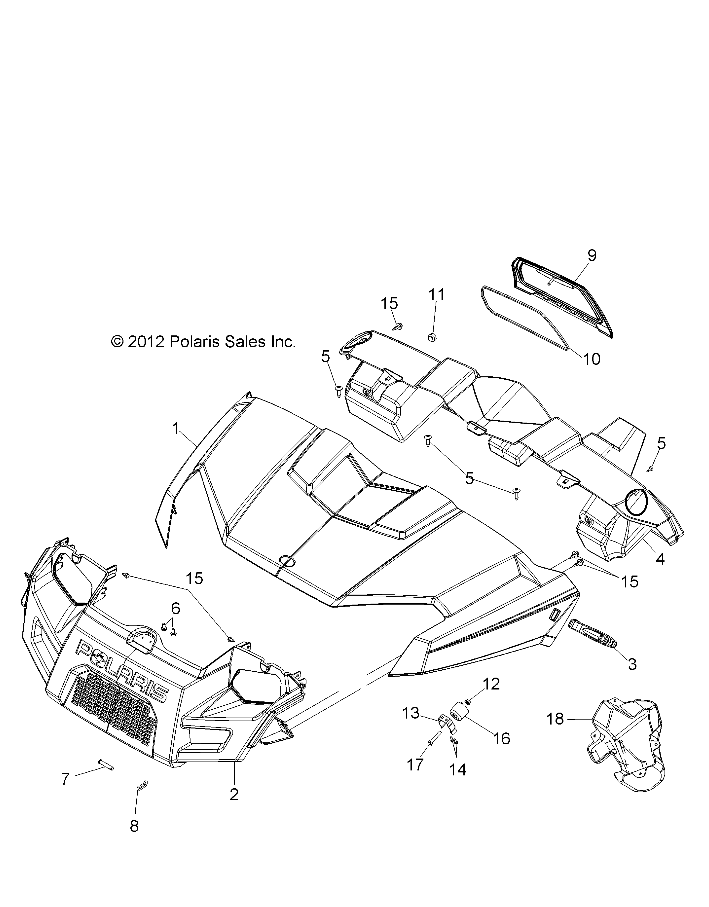 Foto diagrama Polaris que contem a peça 5522020