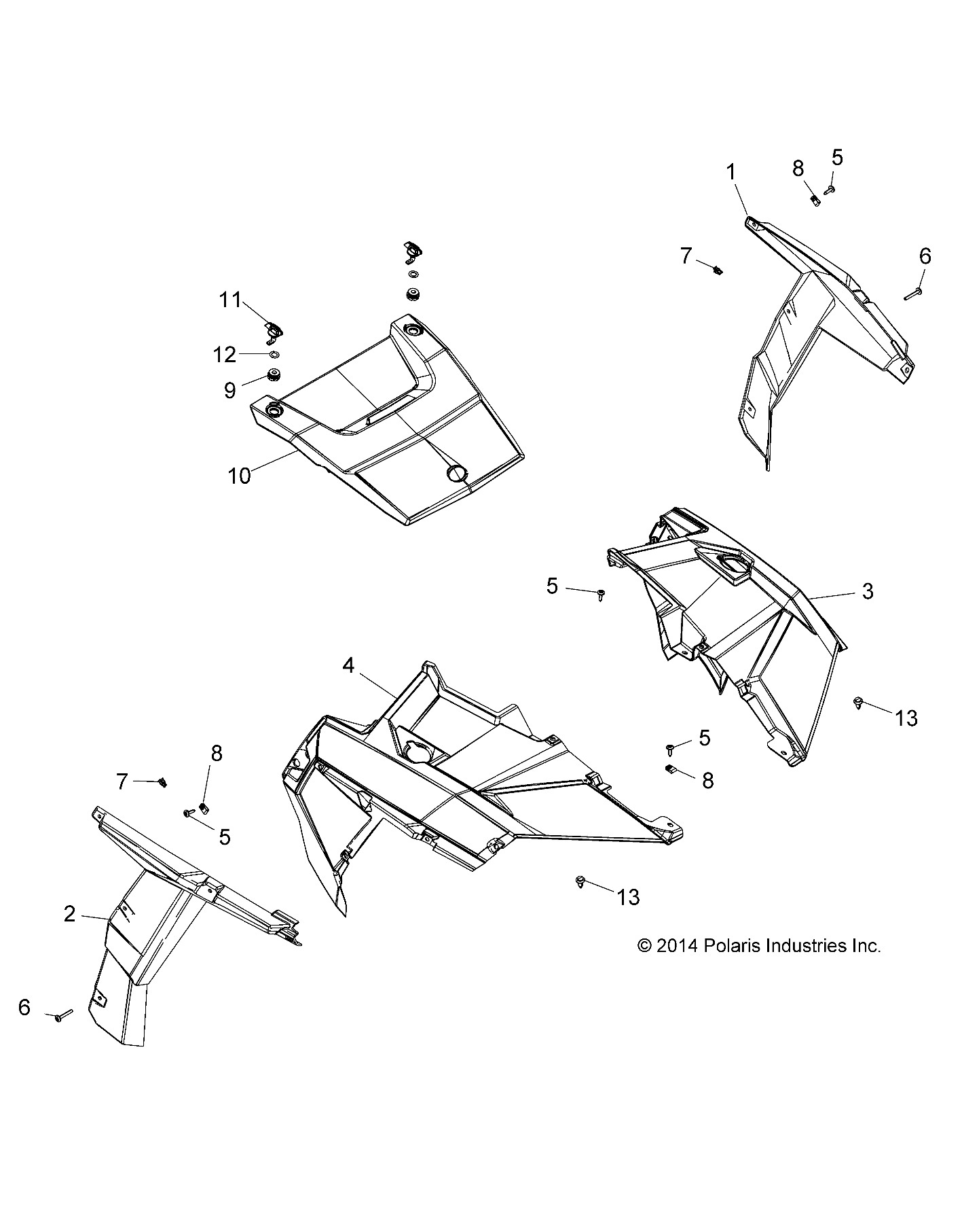 Foto diagrama Polaris que contem a peça 5450718-581