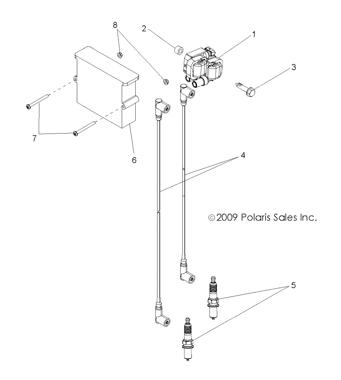 Foto diagrama Polaris que contem a peça 4013010