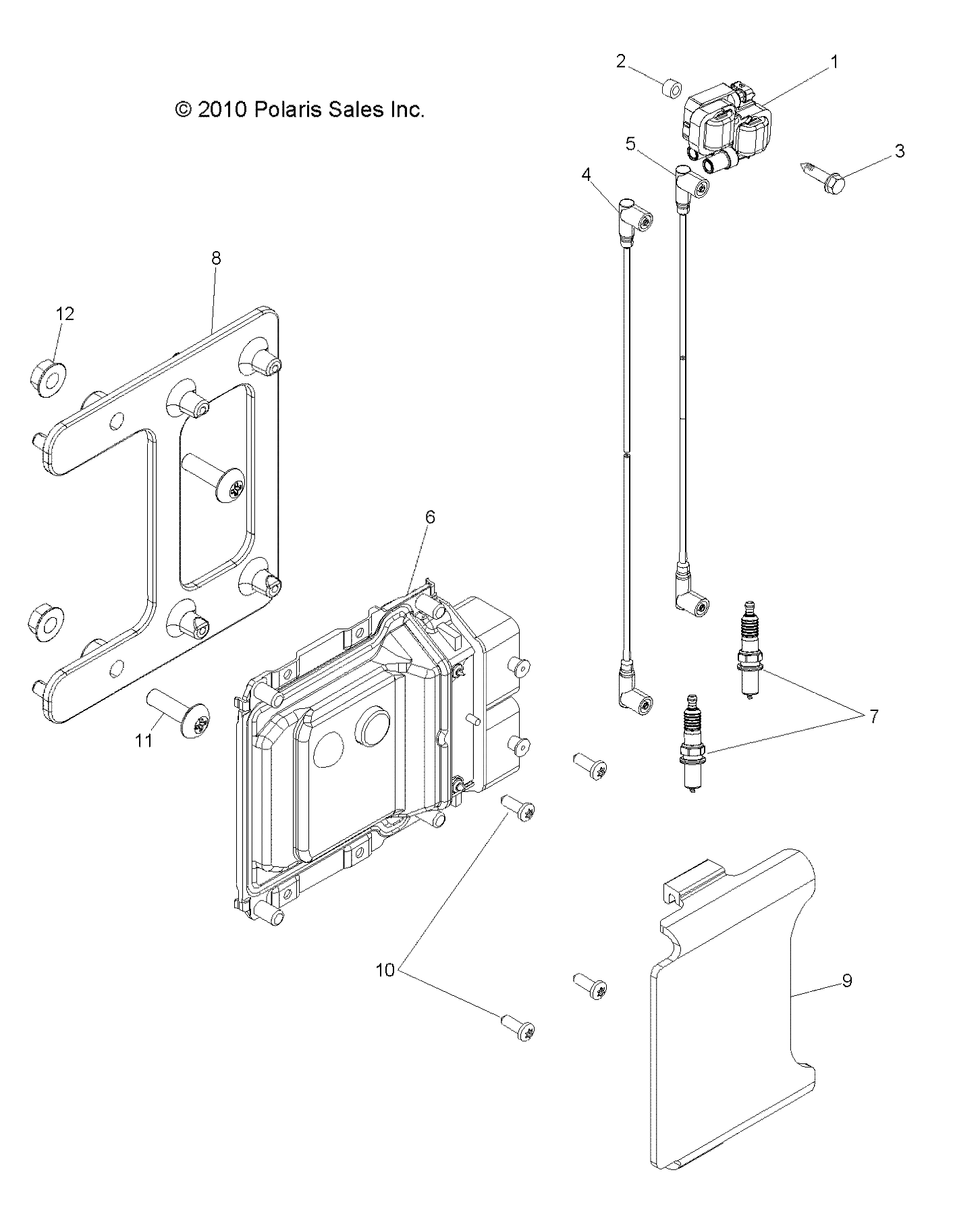 Foto diagrama Polaris que contem a peça 7518052