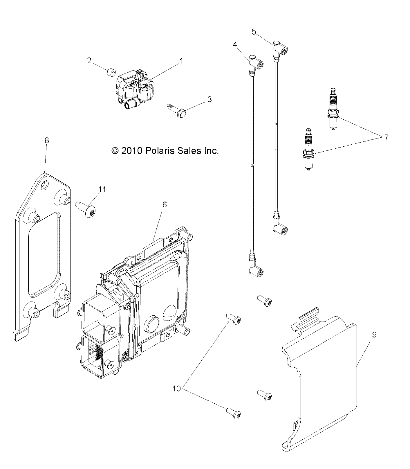 Foto diagrama Polaris que contem a peça 4012990