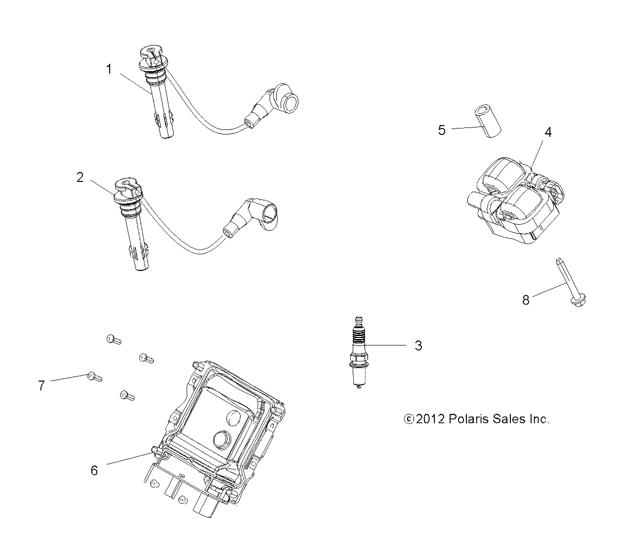 Part Number : 4014033 WIRE-SPARKPLUG PTO 90DEG