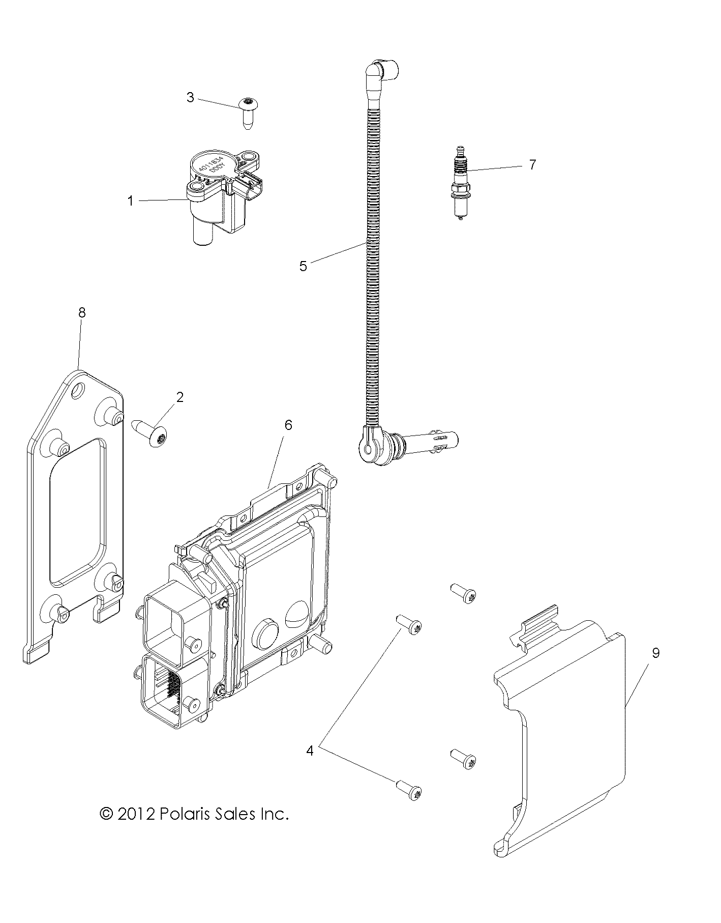 Foto diagrama Polaris que contem a peça 4012991