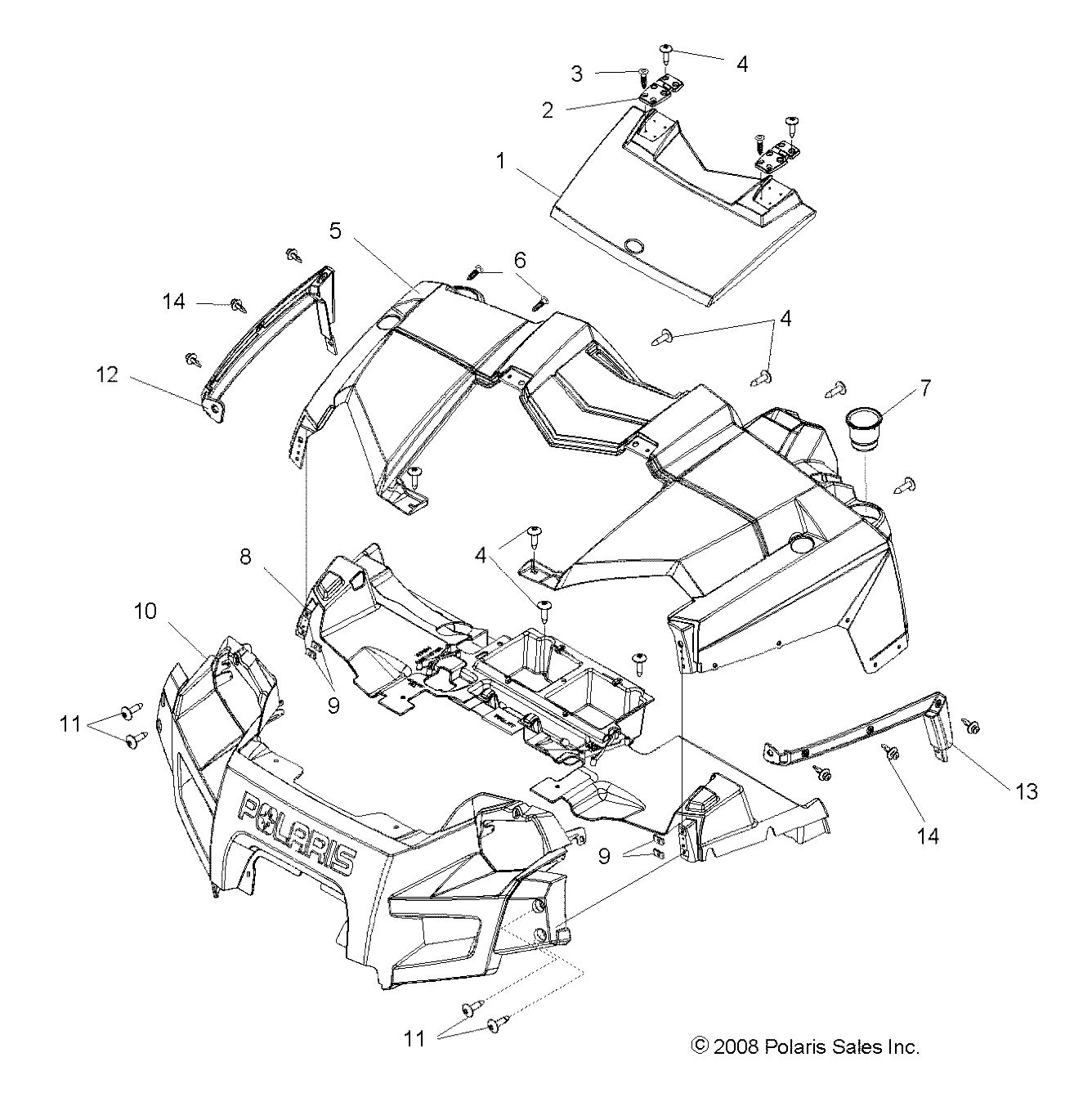 Part Number : 5437852-464 HOOD-CTR ACCESS PNTD STELTH BL