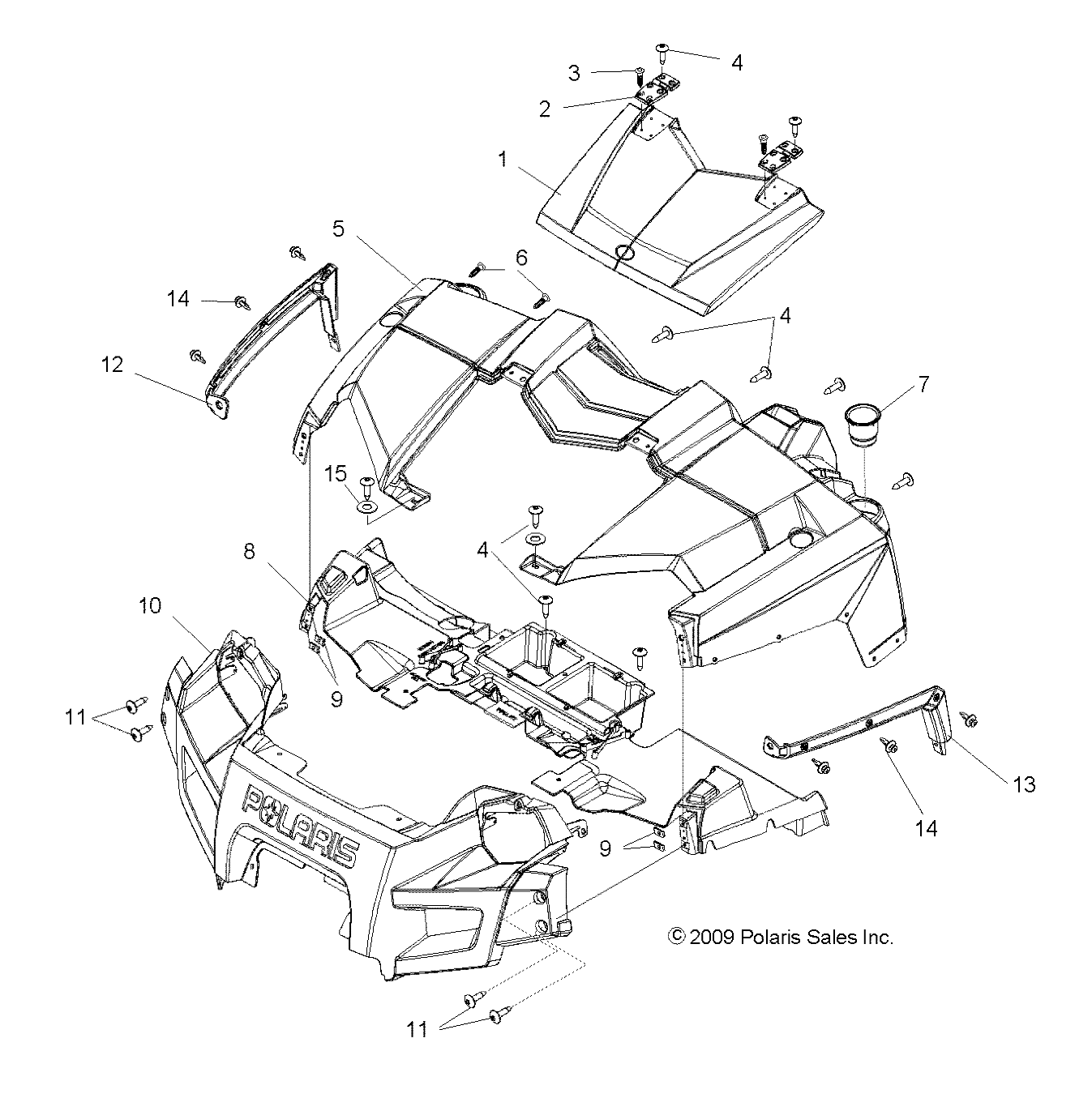 Part Number : 5438256-453 HOOD-CTR ACCESS RNGR AV.GRAY