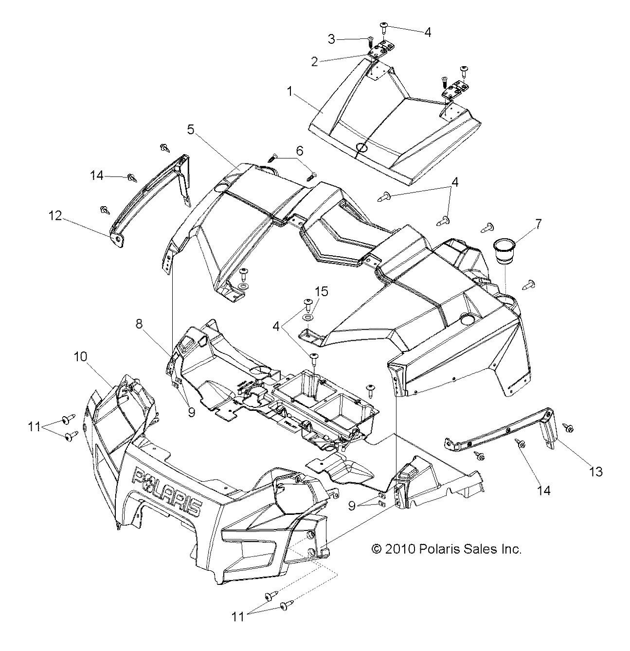 Part Number : 5438292-596 HOOD-CTR ACCESS PNTD FAIRWAYGR