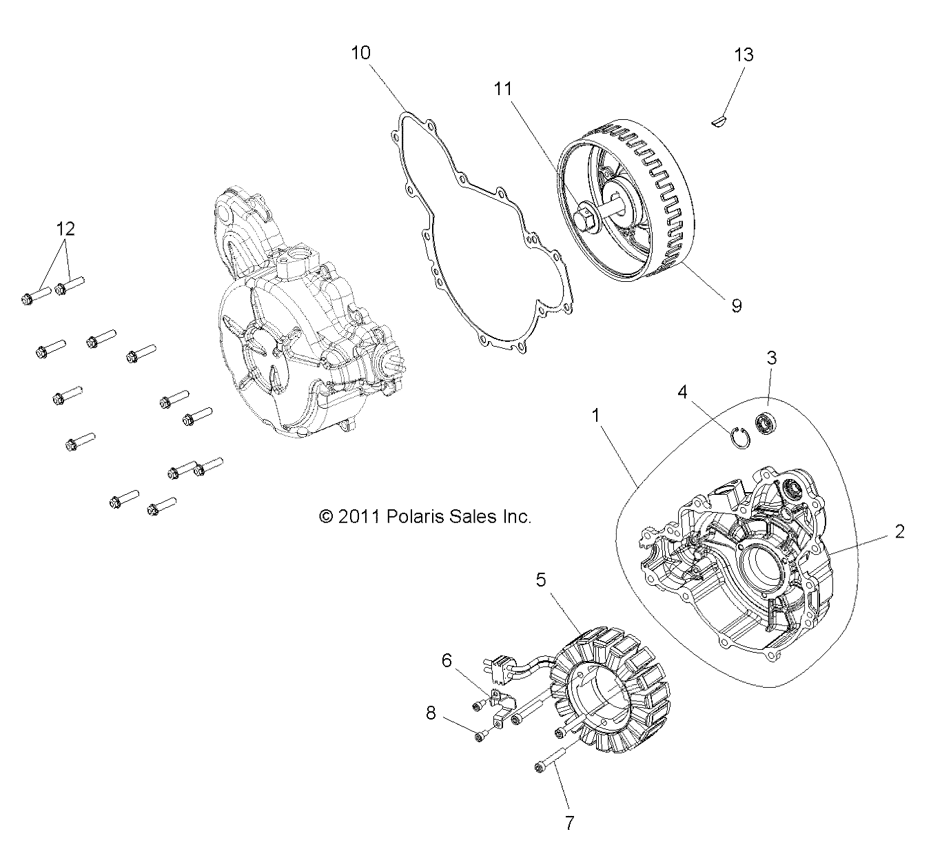 Foto diagrama Polaris que contem a peça 5813505