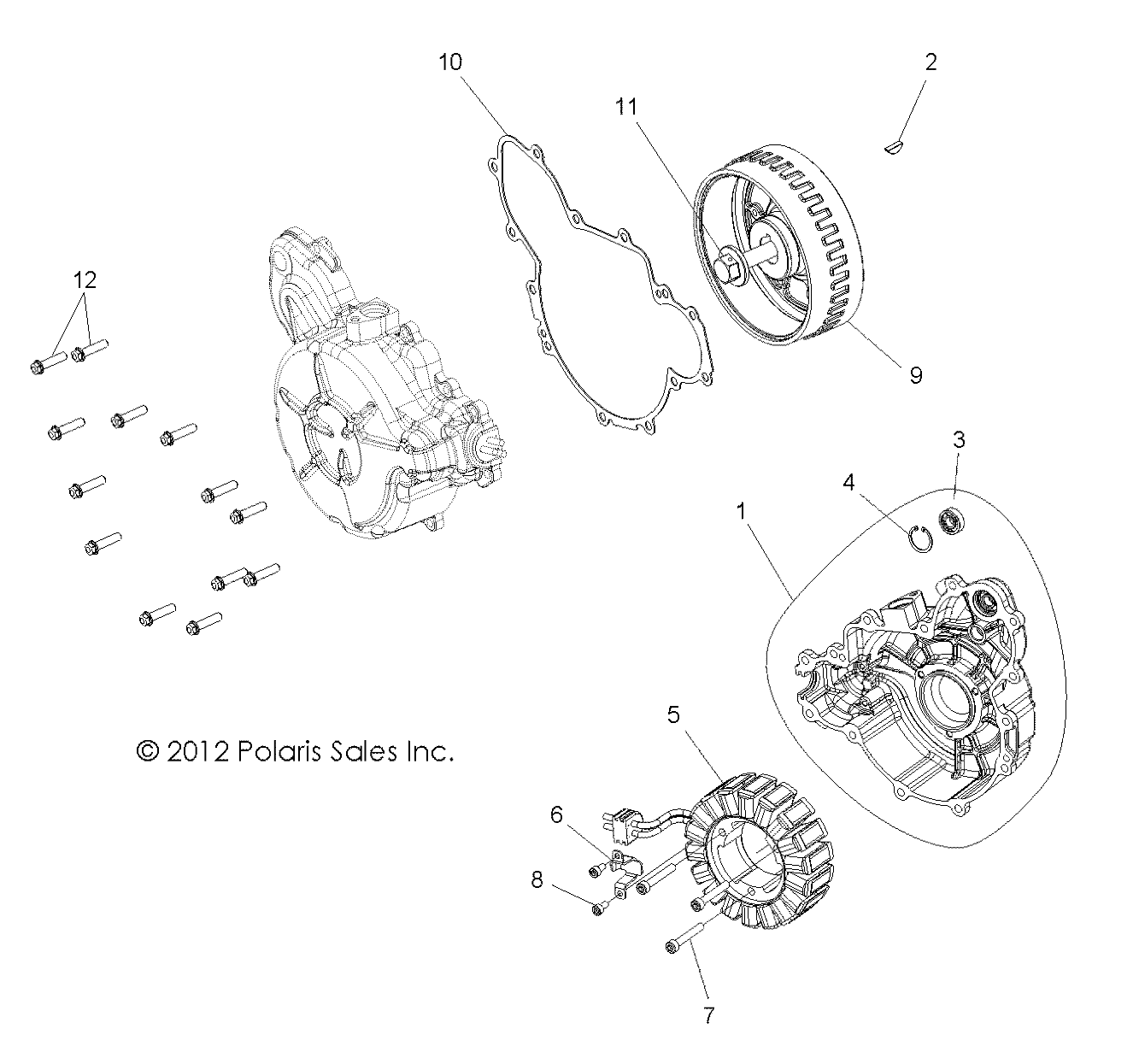 Foto diagrama Polaris que contem a peça 5813758